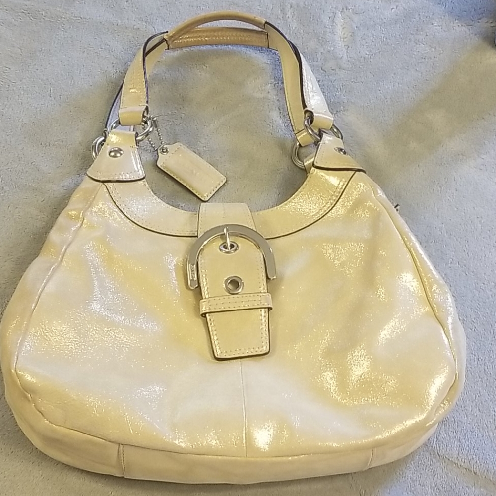 COACH Soho Buckle Gold Champagne Metallic Shimmer